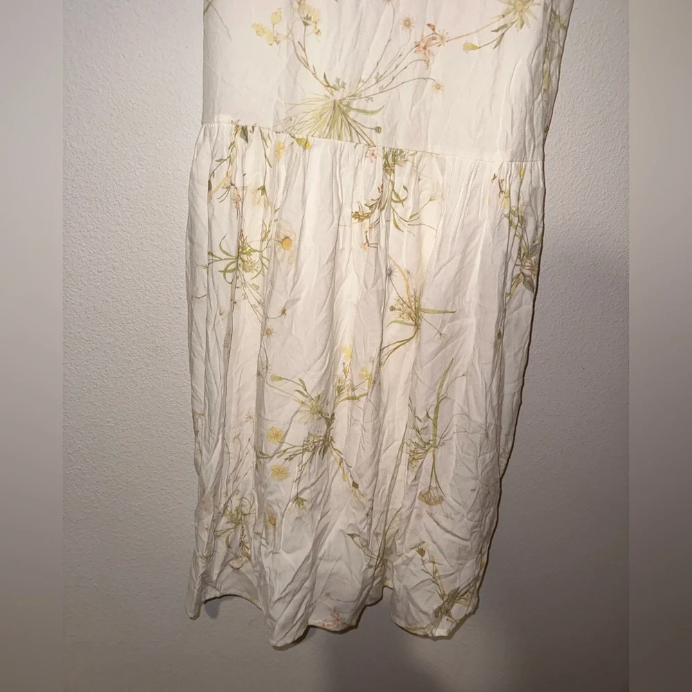 Sancia White Washed Floral Long Dress Size Medium - Picture 7 of 8